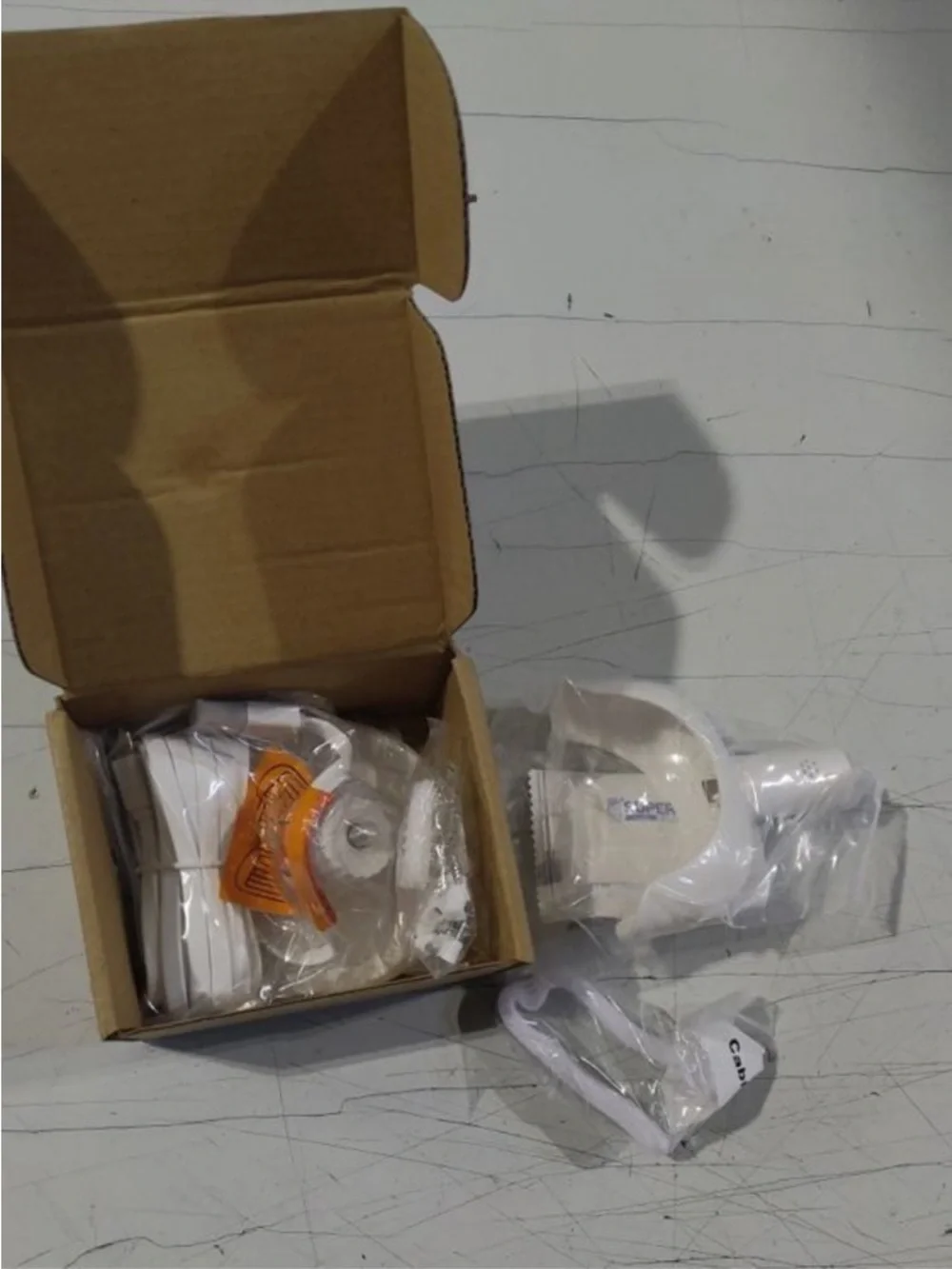 Compact White Indoor Security Camera mount